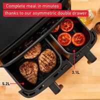 Аэрогриль (аэрофритюрница) Tefal Dual Easy Fry Essential XXL Air Fryer EY901N (черный) - Превью изображения №5 — Интернет-магазин ПроЗаказ