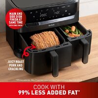 Аэрогриль (аэрофритюрница) Tefal Dual Easy Fry Essential XXL Air Fryer EY901N (черный) - Превью изображения №7 — Интернет-магазин ПроЗаказ