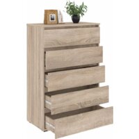 Комод Кортекс-мебель Бари 80 5ш (дуб сонома/дуб сонома/дуб сонома) - Превью изображения №2 — Интернет-магазин ПроЗаказ