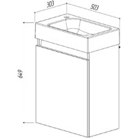  Belux Тумба с умывальником Темпо НП50 (31, бетон чикаго/светло-серый) - Превью изображения №5 — Интернет-магазин ПроЗаказ