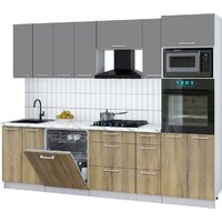 Интерлиния Мила Gloss 2.7-ПМ1 (дуб вотан/серый/белый гранит)