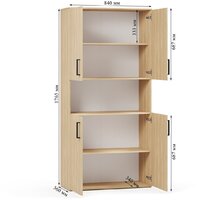 Шкаф распашной Soma ШК 5.3 (дуб сонома) - Превью изображения №4 — Интернет-магазин ПроЗаказ