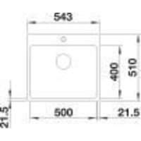 Кухонная мойка Blanco Subline 500-IF/A SteelFrame 524113 (антрацит) - Превью изображения №3 — Интернет-магазин ПроЗаказ