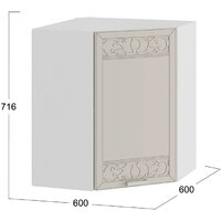 Шкаф навесной Трия Долорес 1В6У (белый/крем) - Превью изображения №3 — Интернет-магазин ПроЗаказ