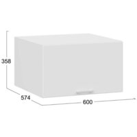 Шкаф навесной Трия Габриэлла 1В6ГП (белый/сноу) - Превью изображения №3 — Интернет-магазин ПроЗаказ
