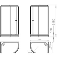 Душевая кабина Domani-Spa Delight 128 120x80 L (сатин-матированное стекло/белый) - Превью изображения №3 — Интернет-магазин ПроЗаказ