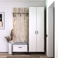 Шкаф распашной Кастанье Кантри ШК 70.2 (белый/дуб юкон) - Превью изображения №7 — Интернет-магазин ПроЗаказ