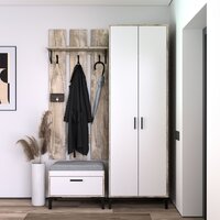 Шкаф распашной Кастанье Кантри ШК 70.2 (белый/дуб юкон) - Превью изображения №6 — Интернет-магазин ПроЗаказ