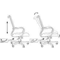 Офисное кресло Бюрократ CH Balance черный Elastic-102 TW-11 (сетка/ткань крестовина металл черный) - Превью изображения №12 — Интернет-магазин ПроЗаказ