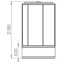Душевая кабина Domani-Spa Simple High 90x90 (прозрачное стекло/белый) - Превью изображения №2 — Интернет-магазин ПроЗаказ