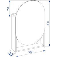  Lauter Шкаф с зеркалом Estel 50 (серо-зеленый полуматовый) - Превью изображения №4 — Интернет-магазин ПроЗаказ