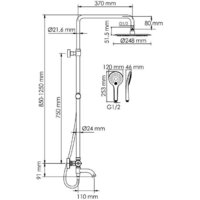 Душевая система  Wasserkraft A288.258.078.BM Thermo - Превью изображения №3 — Интернет-магазин ПроЗаказ