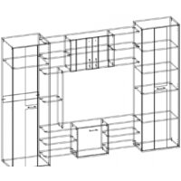 Стенка Памир Прага (ясень шимо темный-ясень шимо светлый) - Превью изображения №3 — Интернет-магазин ПроЗаказ
