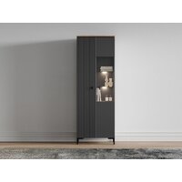 Шкаф-витрина Black Red White San Gimignano REG1D1W с подсветкой (антрацитовый/дуб нокс) - Превью изображения №2 — Интернет-магазин ПроЗаказ