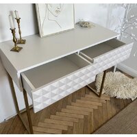 Консольный стол Shtabe Simple 7011 эко (травертин/белый/золото) - Превью изображения №8 — Интернет-магазин ПроЗаказ