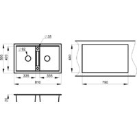 Кухонная мойка Granula GR-8101 (шварц) - Превью изображения №3 — Интернет-магазин ПроЗаказ