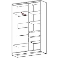 Шкаф-купе Рэйгрупп 138450 VVX Elgon РГ-05.06 (венге/венге/хром) - Превью изображения №2 — Интернет-магазин ПроЗаказ