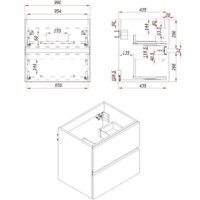  ЗОВ Тумба под умывальник Лира 100 L100MWFMLGVG (графель глянец) - Превью изображения №4 — Интернет-магазин ПроЗаказ