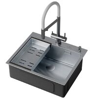 Кухонная мойка Roxen Simple 560220-60 сатин (с коландером и дозатором) - Превью изображения №7 — Интернет-магазин ПроЗаказ