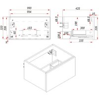  ЗОВ Тумба с умывальником Кито 100 K100LW0MWM-OL100 (белый матовый) - Превью изображения №5 — Интернет-магазин ПроЗаказ