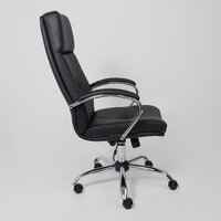 Офисное кресло AksHome Немига 1 (кожа натуральная Black/основание хром) - Превью изображения №5 — Интернет-магазин ПроЗаказ