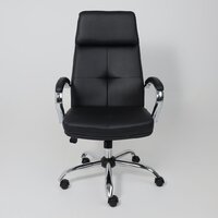 Офисное кресло AksHome Немига 1 (кожа натуральная Black/основание хром) - Превью изображения №4 — Интернет-магазин ПроЗаказ