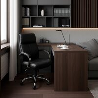 Офисное кресло AksHome Немига 1 (кожа натуральная Black/основание хром) - Превью изображения №16 — Интернет-магазин ПроЗаказ