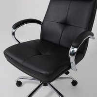 Офисное кресло AksHome Немига 1 (кожа натуральная Black/основание хром) - Превью изображения №8 — Интернет-магазин ПроЗаказ