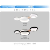 Припотолочная люстра Ambrella light FL4812/3 WH - Превью изображения №9 — Интернет-магазин ПроЗаказ