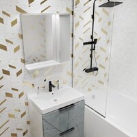  Mixline Шкаф с зеркалом для ванной Лайн 60 553011 (правый, с подсветкой) - Превью изображения №6 — Интернет-магазин ПроЗаказ