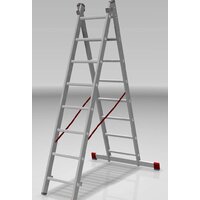 Лестница-стремянка Новая высота NV 522 двухсекционная индустриальная 2x8 ступеней - Превью изображения №3 — Интернет-магазин ПроЗаказ