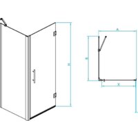 Душевой уголок RGW HO-045B (HO-011B + Z-050-2B + O-204B) 350604588-014 80x80 (черный/прозрачное стекло) - Превью изображения №3 — Интернет-магазин ПроЗаказ