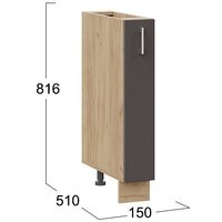 Шкаф напольный Трия Габриэлла 1Н15К (дуб крафт золотой/муссон) - Превью изображения №3 — Интернет-магазин ПроЗаказ
