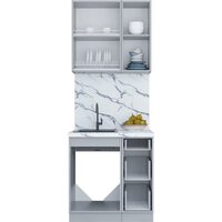 Готовая кухня Интерлиния Мила Шато 0.8Б (белый/черный/дуб бунратти) - Превью изображения №4 — Интернет-магазин ПроЗаказ