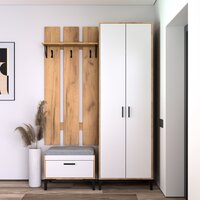 Шкаф распашной Кастанье Кантри ШК 70.2 (белый/дуб крафт) - Превью изображения №5 — Интернет-магазин ПроЗаказ