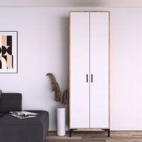 Шкаф распашной Кастанье Кантри ШК 70.2 (белый/дуб крафт) - Превью изображения №3 — Интернет-магазин ПроЗаказ