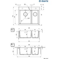 Кухонная мойка Deante Eridan ZQE S503 (серый металлик) - Превью изображения №2 — Интернет-магазин ПроЗаказ