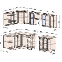 Готовая кухня Интерлиния Тренд 1.5x2.8 левая (мята/белый/бискайская сосна) - Превью изображения №6 — Интернет-магазин ПроЗаказ
