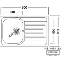 Кухонная мойка Kernau KSS G 454 1B1D Smooth - Превью изображения №2 — Интернет-магазин ПроЗаказ