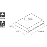 Кухонная вытяжка Jetair Light WH/F/60 (PRF0094435) - Превью изображения №3 — Интернет-магазин ПроЗаказ