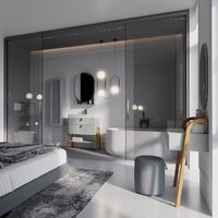  Lauter Шкаф с зеркалом Estel 50 (светло-серый полуматовый) - Превью изображения №2 — Интернет-магазин ПроЗаказ