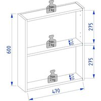  Lauter Шкаф с зеркалом Estel 50 (светло-серый полуматовый) - Превью изображения №7 — Интернет-магазин ПроЗаказ