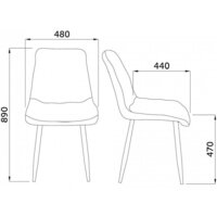 Стул AksHome Fred (темно-серый/черный) - Превью изображения №7 — Интернет-магазин ПроЗаказ