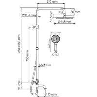 Душевая система  Wasserkraft A188.208.207.PG Thermo - Превью изображения №3 — Интернет-магазин ПроЗаказ