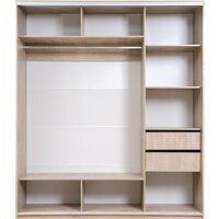 Шкаф распашной Рэйгрупп 176 TTX Elgon РГ-03.02 (дуб торонто/ хром) - Превью изображения №2 — Интернет-магазин ПроЗаказ