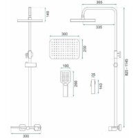 Душевая система  Rea Helix Matt Gold REA-P6621 - Превью изображения №10 — Интернет-магазин ПроЗаказ