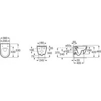 Унитаз подвесной Roca Ona Rimless 530 A346687000 - Превью изображения №3 — Интернет-магазин ПроЗаказ