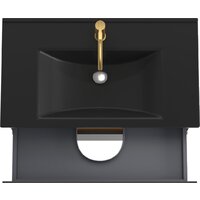  ЗОВ Тумба под умывальник Лира 120 L120MWFMLGVG (графель глянец) - Превью изображения №3 — Интернет-магазин ПроЗаказ