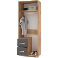 Шкаф распашной Modern Виора В24 (золотой дуб/графит) - Превью изображения №2 — Интернет-магазин ПроЗаказ