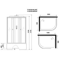 Душевая кабина Niagara Promo P100/80/40L/MT 100x80x215 - Превью изображения №3 — Интернет-магазин ПроЗаказ